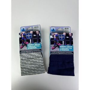 Dr. SEGAL'S 2 Pairs Blue & Gray Socks With Benefits Compression Socks Size Small